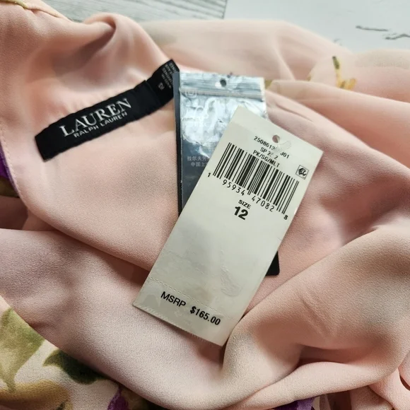 Ralph Lauren Floral Pink Halter Top Mini Dress Sizes 10 And 12 NWT - Picture 9 of 17